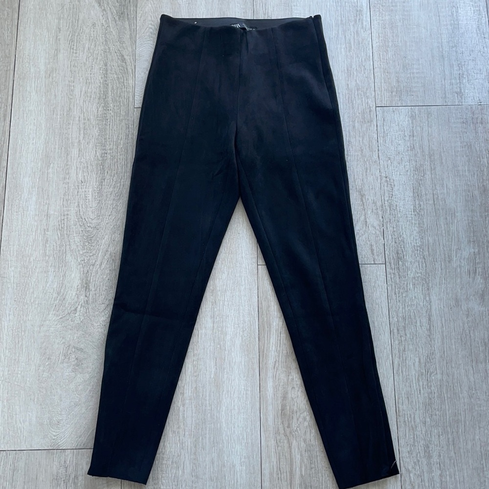 ZARA Black Suede Leggings